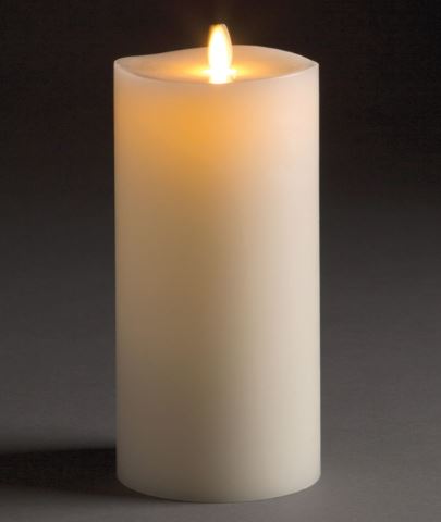 LIGHTLi Moving Flame LED Candles - Ivory Pillars
