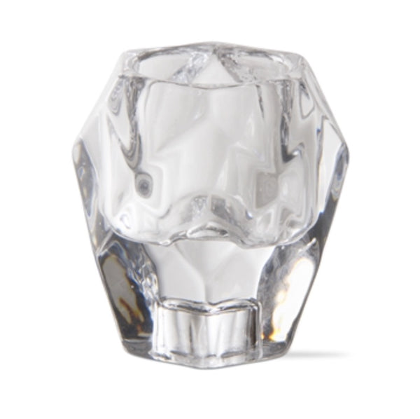 Tall Clear Reversible Candle Holder