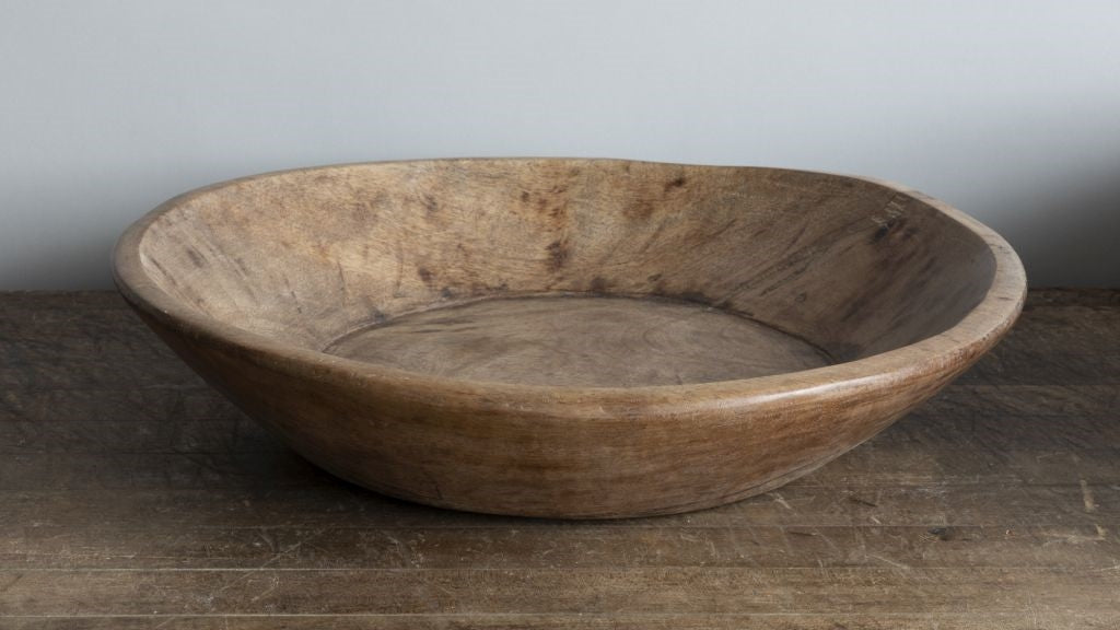 Found Round Dough Bowl