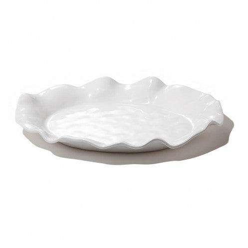 MELAMINE HAVANA WHITE OVAL PLATTER