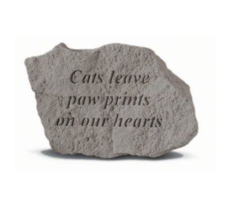 Cats Leave Paw Prints Garden Stone