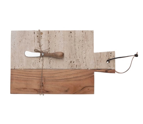 Travertine & Acacia Cheese Board