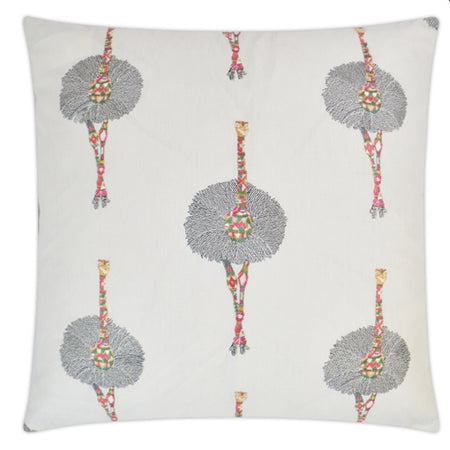 Abilene Gray Embroidered Pillow