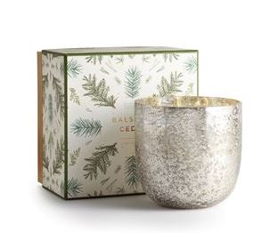 ILLUME® Candles Balsam & Cedar Large Radiant Glass Gold Holiday