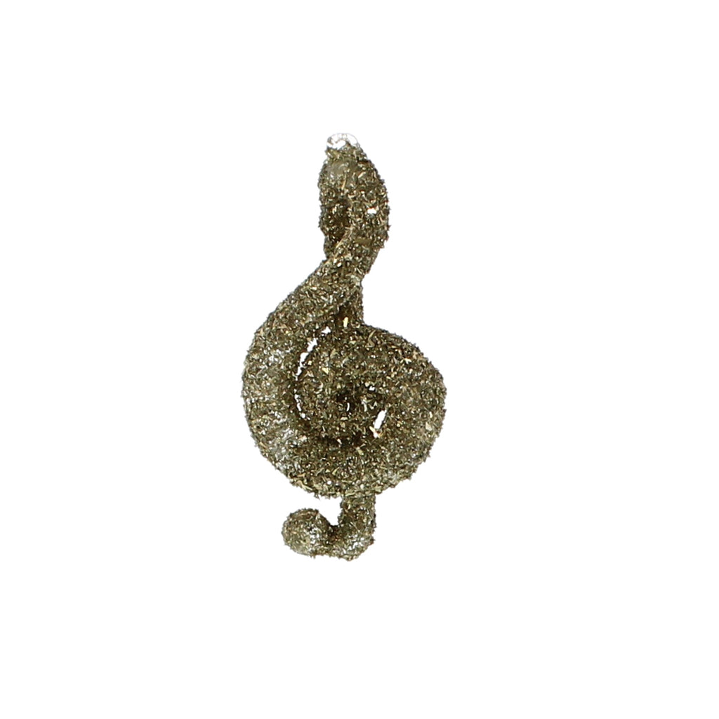 Glass Treble Clef Ornament