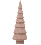 Pale Pink Flocked Resin Tree