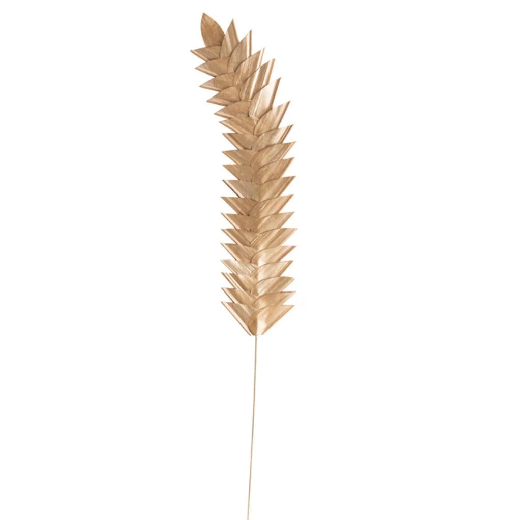 Gold Brushed Handmade Buri Palm Pick - 32