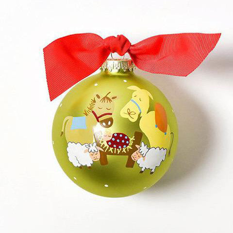 Happy Birthday Jesus Glass Ornament