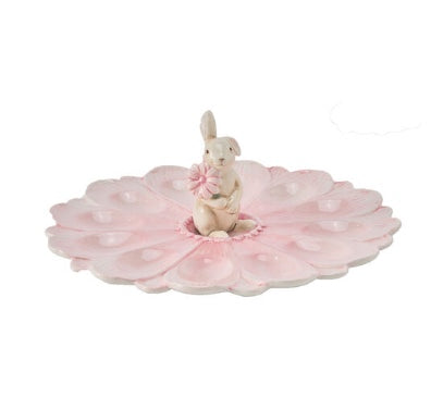 Bunny and Pink Petal Egg Tray