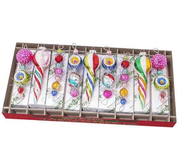 Shiny Brite - Christmas Confetti 4" Shape Icicles