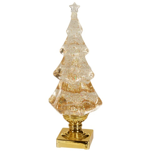 Gold Glitter LED Tree
