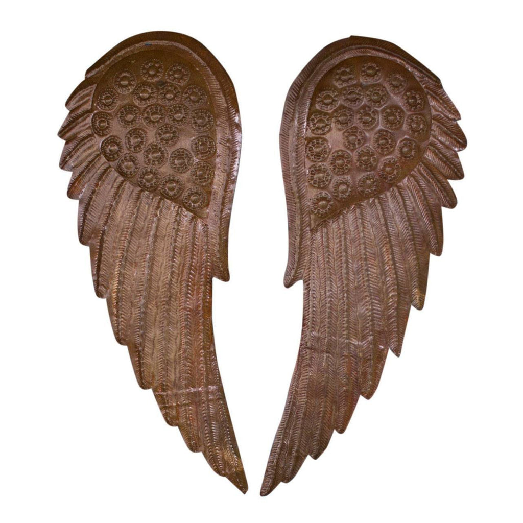 Metal Hand Hammered Angel Wing Set