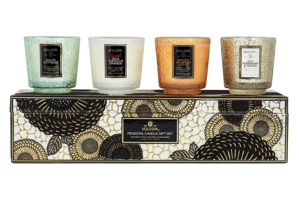 Voluspa Holiday Pedestal Candle Gift Set