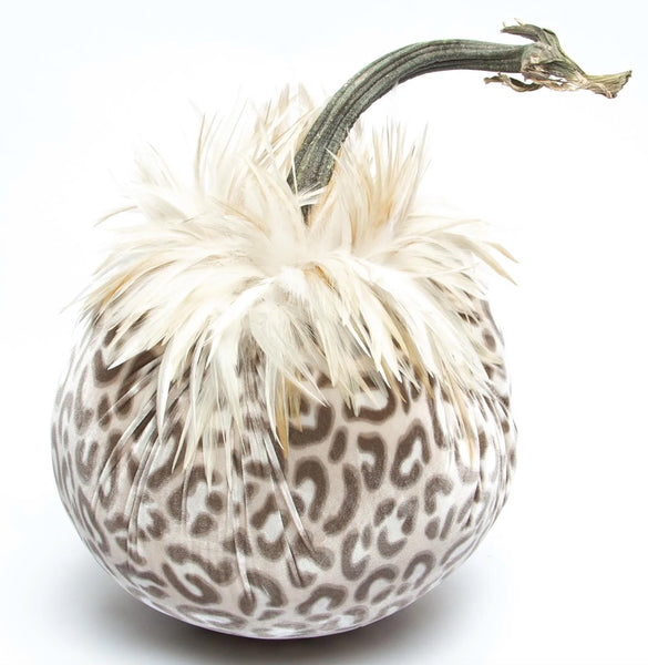 Hot Skwash Snow Leopard Velvet Pumpkin