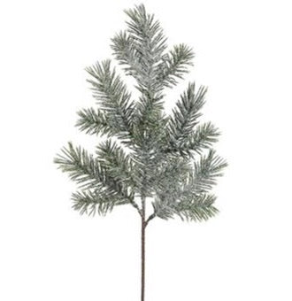 Iced Green Pine Spray - 16"
