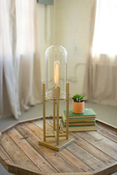 KALALOU TABLE LAMP WITH GLASS DOME