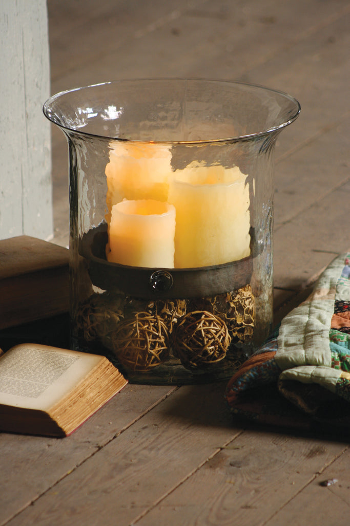 Recycled Glass Candle Cylinder