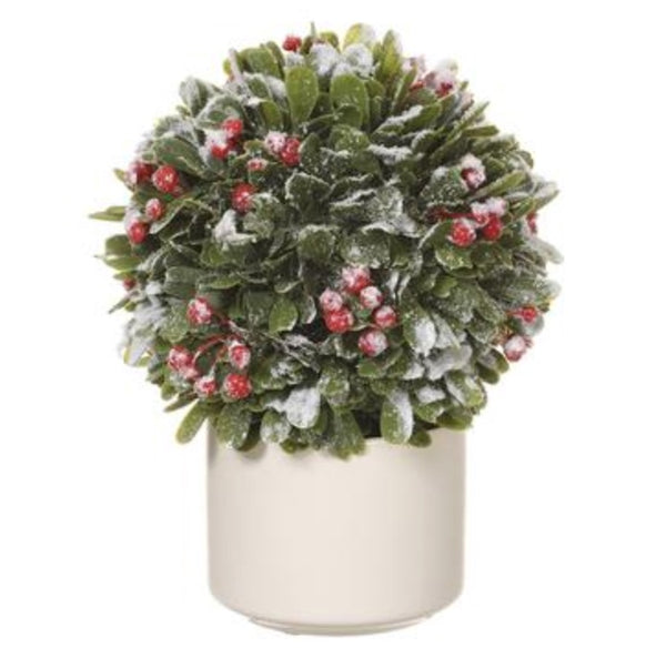 Snowed Berry Ball Topiary