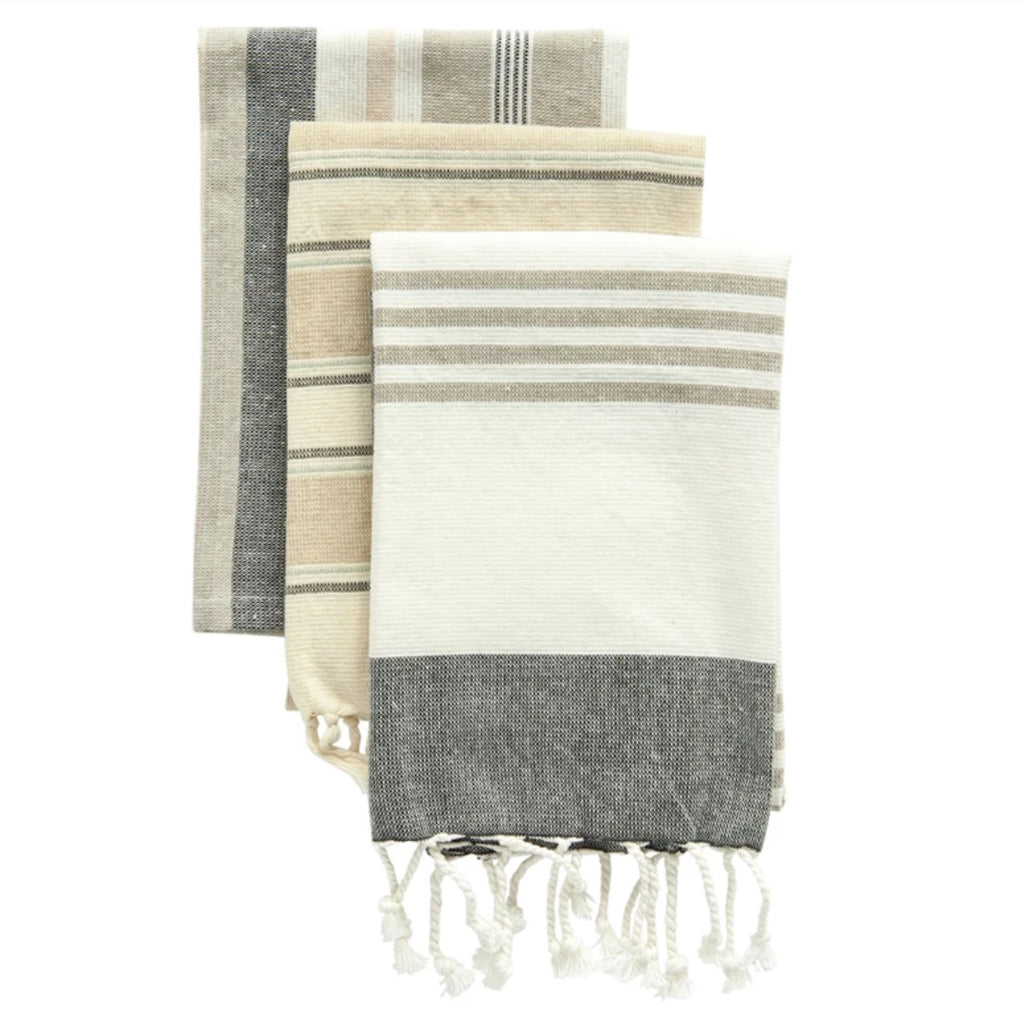 Cotton Striped Dishtowel Set
