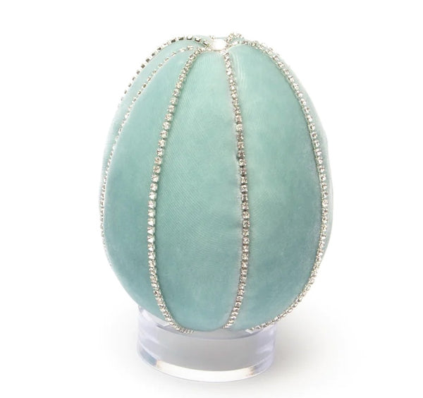Small Crystal Velvet Eggs by Hot Skwash - Seafoam