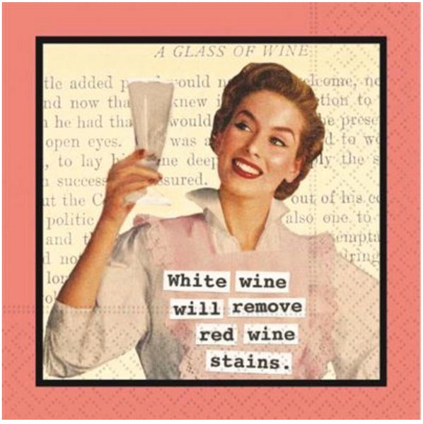 White Wine & Red Wine Stains Cocktail Napkins