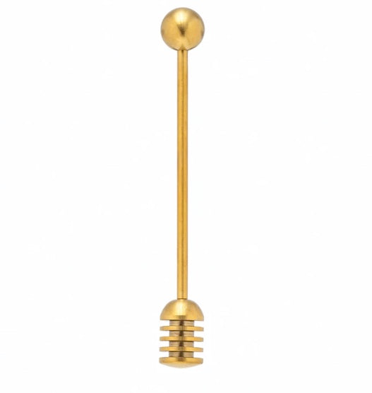 Gold Stainless Steel Honey Dipper