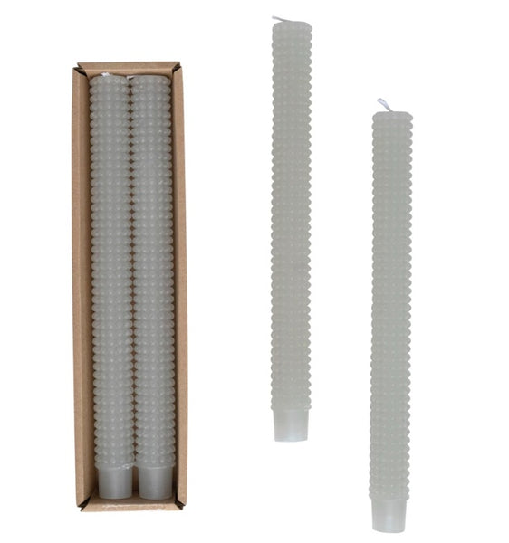 Unscented Hobnail Taper Candles