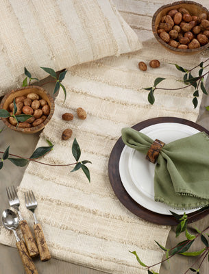 Fringe Stripe Table Runner