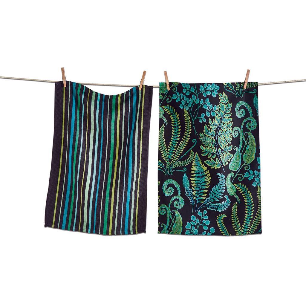 Black Ornamental Dishtowels