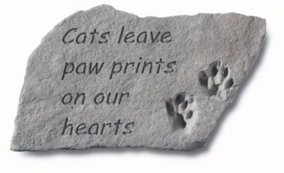 Cats Leave Paw Prints Garden Stone