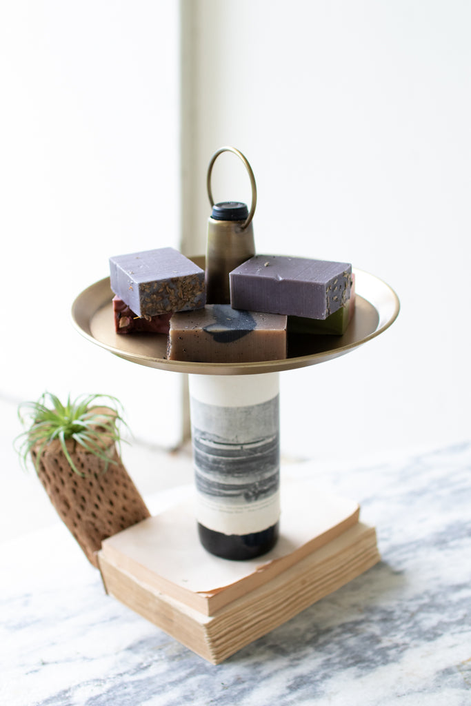 Bottle Topper Brass Serving Tray