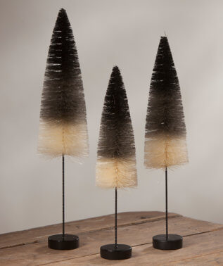 Halloween Ombre Brush Tree Trio