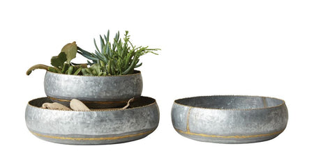 Metallic Gray Terra Cotta Vase