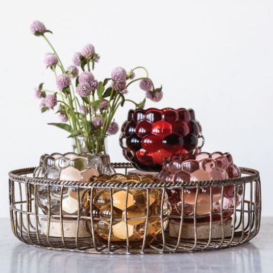 Pressed Glass Tealight Holders