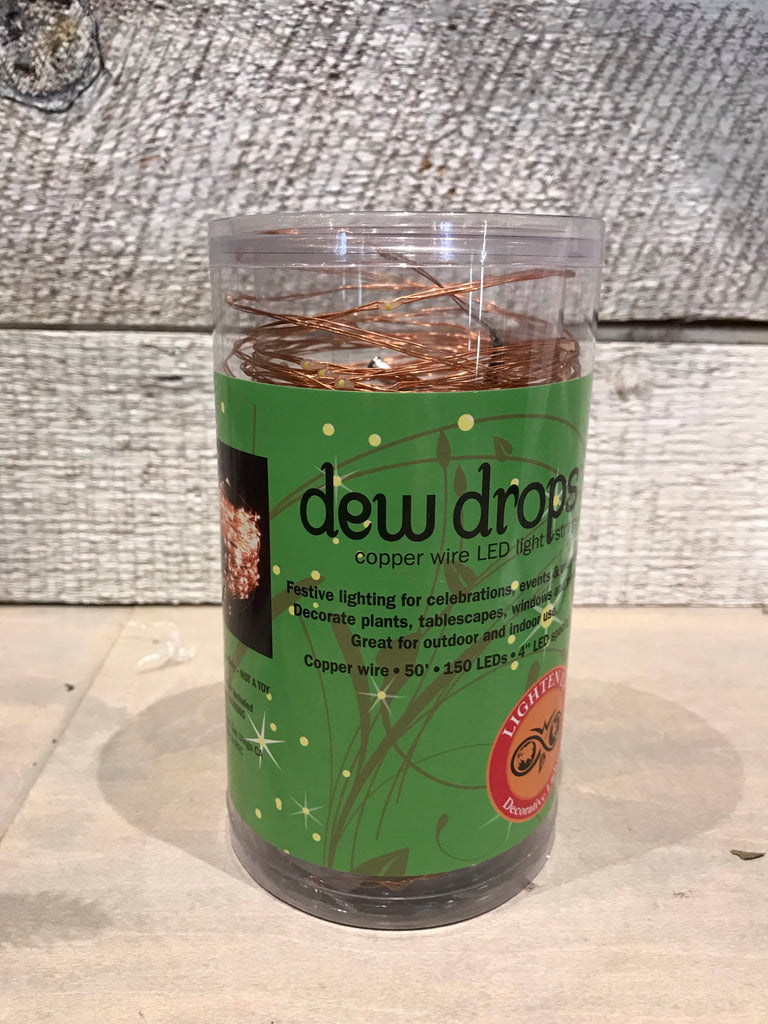 Dew Drops Copper Wire LED Lights - 50'