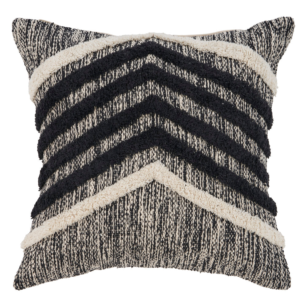 Black & Ivory Chevron Pillow