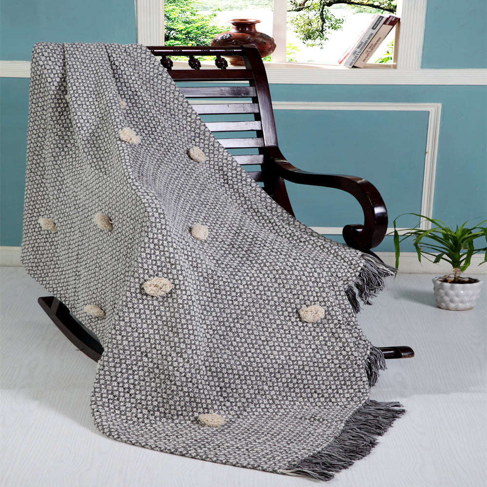 Geometric Tassle Throw