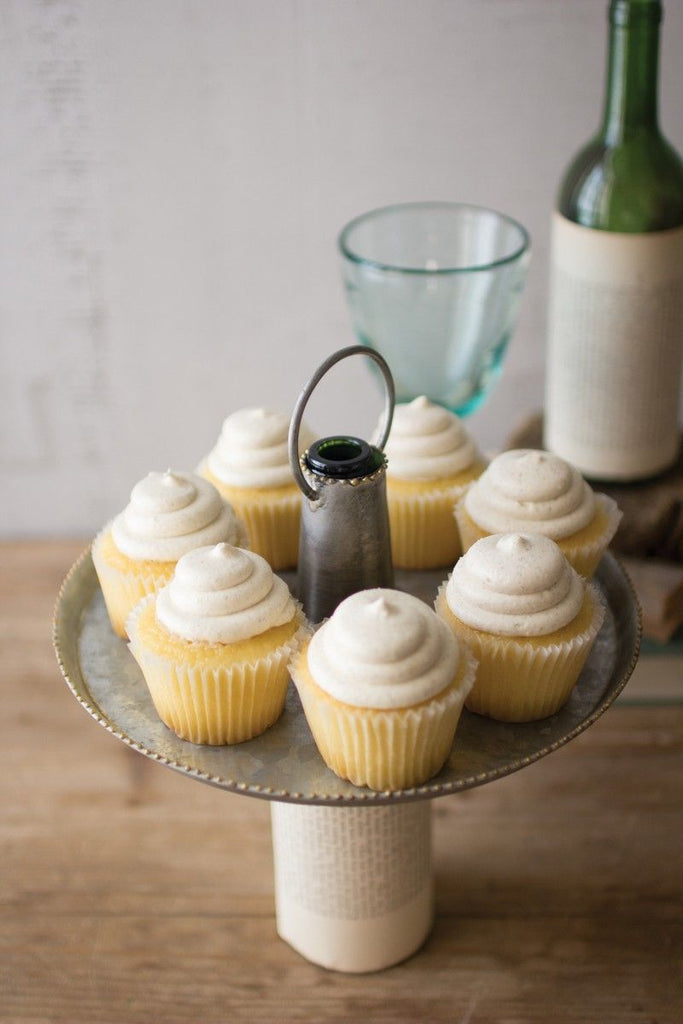 Bottle Topper Zinc Serving Tray