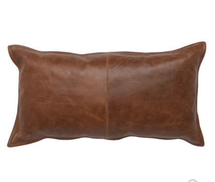 Large leather pillows clearance