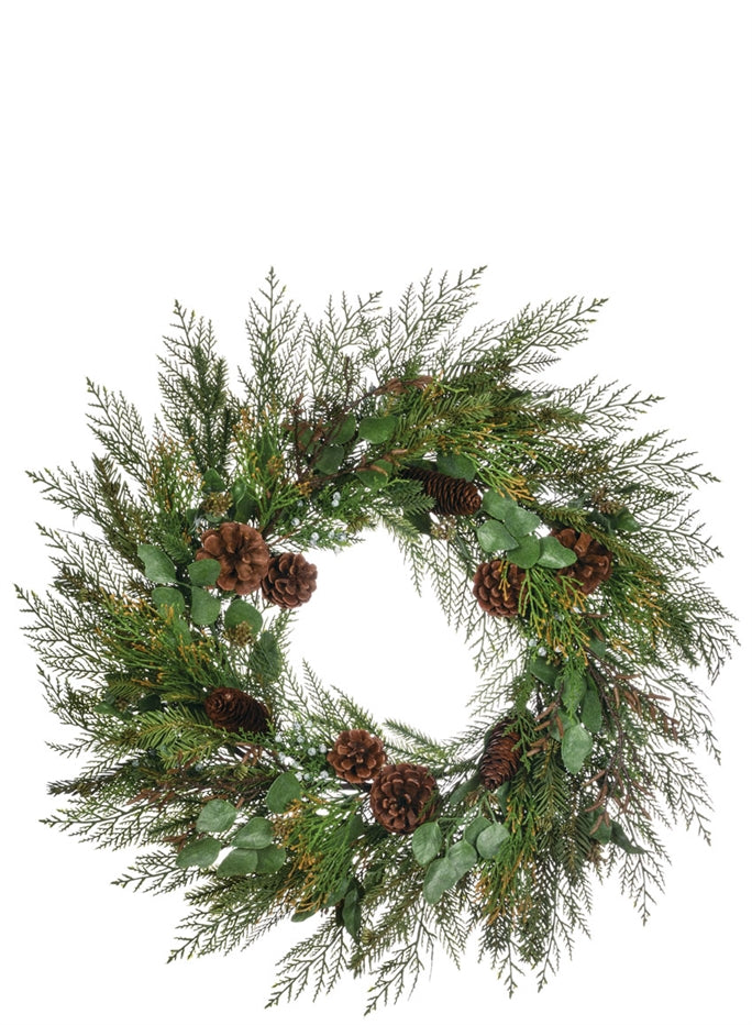 Cedar/Juniper/Eucalyptus Wreath - 28