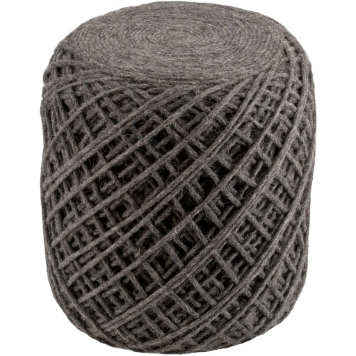 Xena Charcoal Gray Ottoman