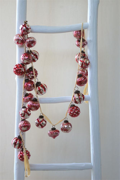 Mercury Glass Ball Garland