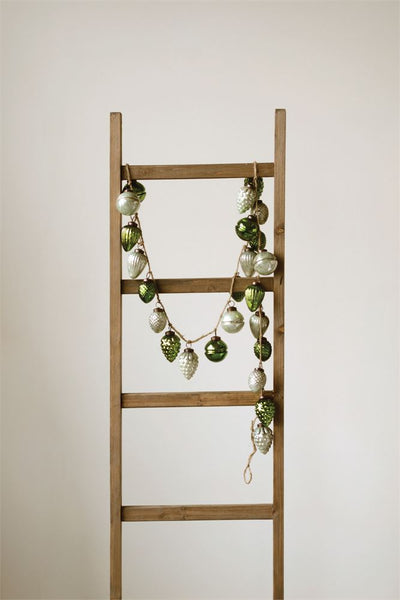 Mercury Glass Ball Garland