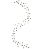 Silver Glittered Star Garland