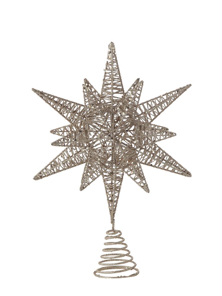 Gold Glitter Star Tree Topper
