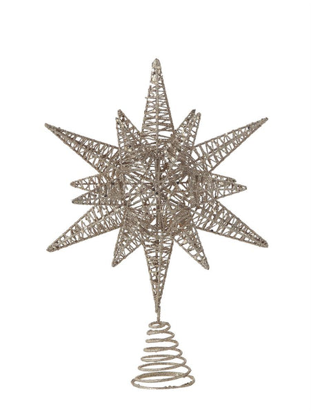 Gold Glitter Star Tree Topper