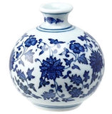 Mini Round Blue & White Chinoiserie Vase