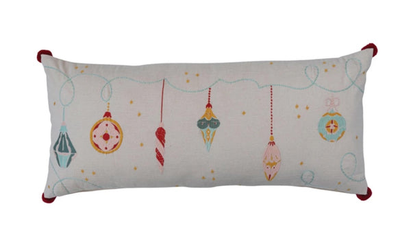 Christmas Ornaments Lumbar Pillow