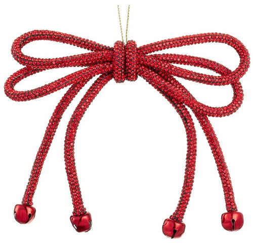 Red Sparkle Bow Ornament