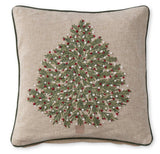 Tan Christmas Tree Pillow